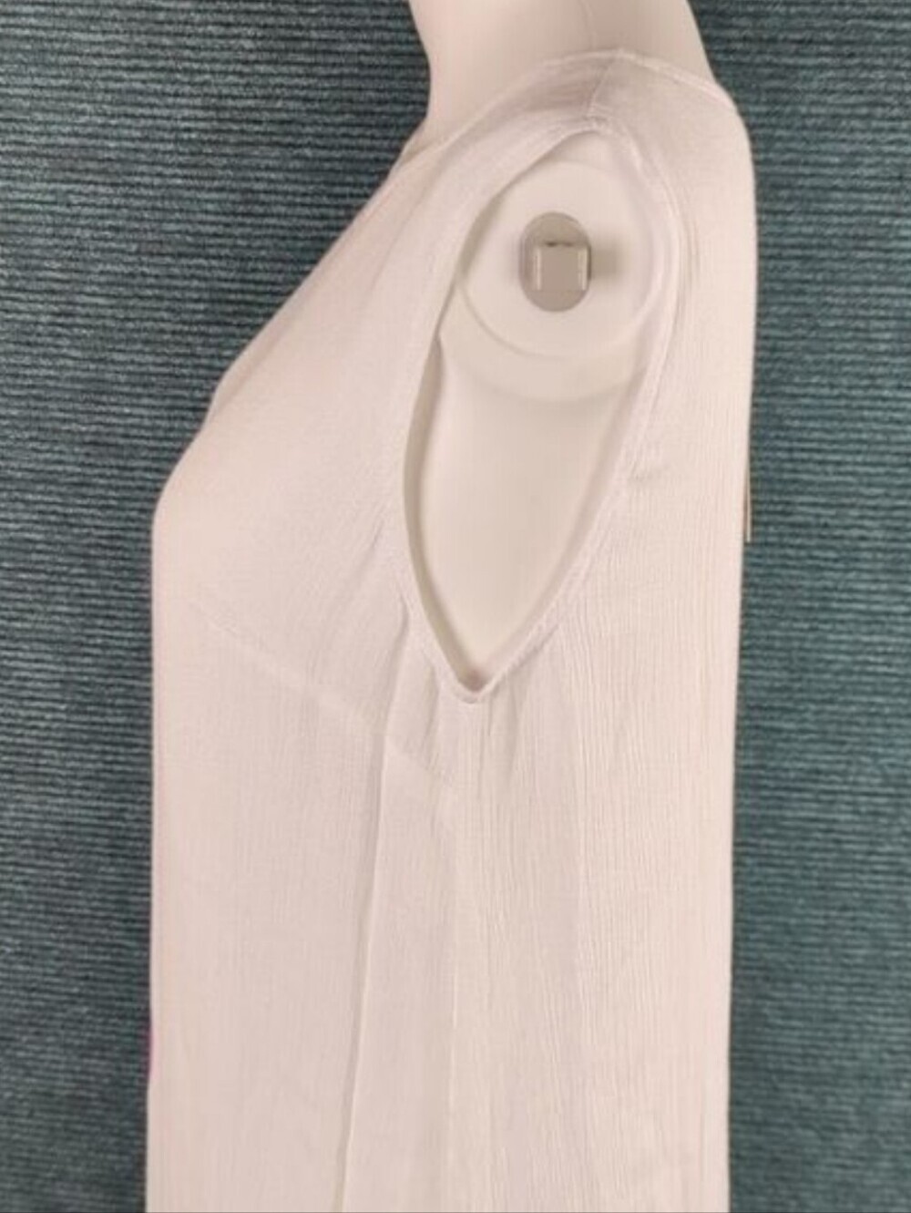 NWT Tendency Gauzy Sleeveless  Midi-Dress Layered Handkerchief Hem - Picture 5 of 15